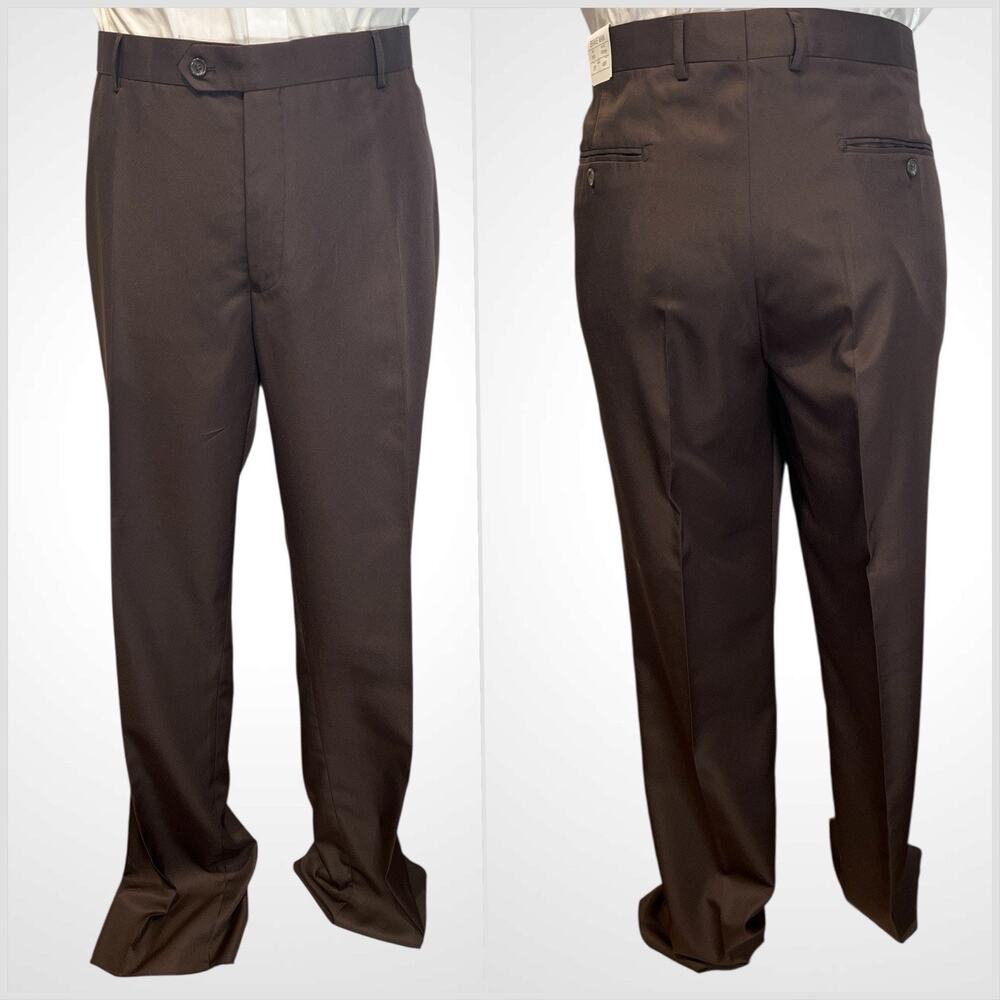 New Braveman 52R 45x36 Unhemmed Solid Cigar Brown Classic 2-Piece Suit NWT - Picture 6 of 16